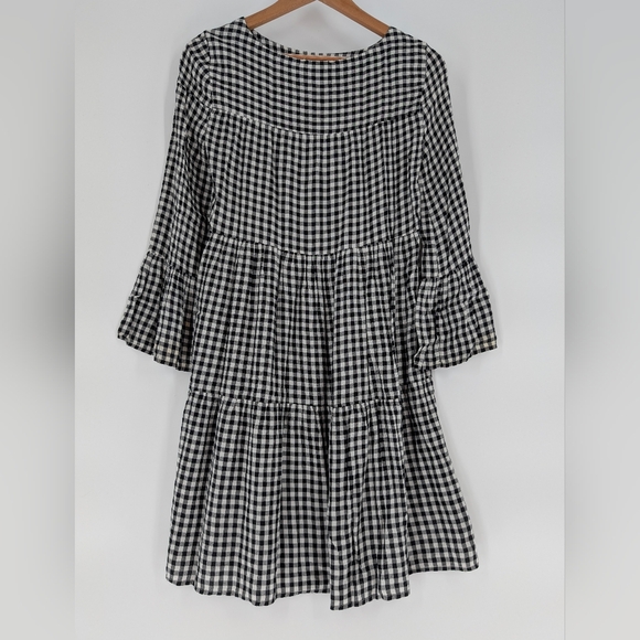 beachlunchlounge Black‎ and White Tiered Midi Dress - Picture 3 of 7